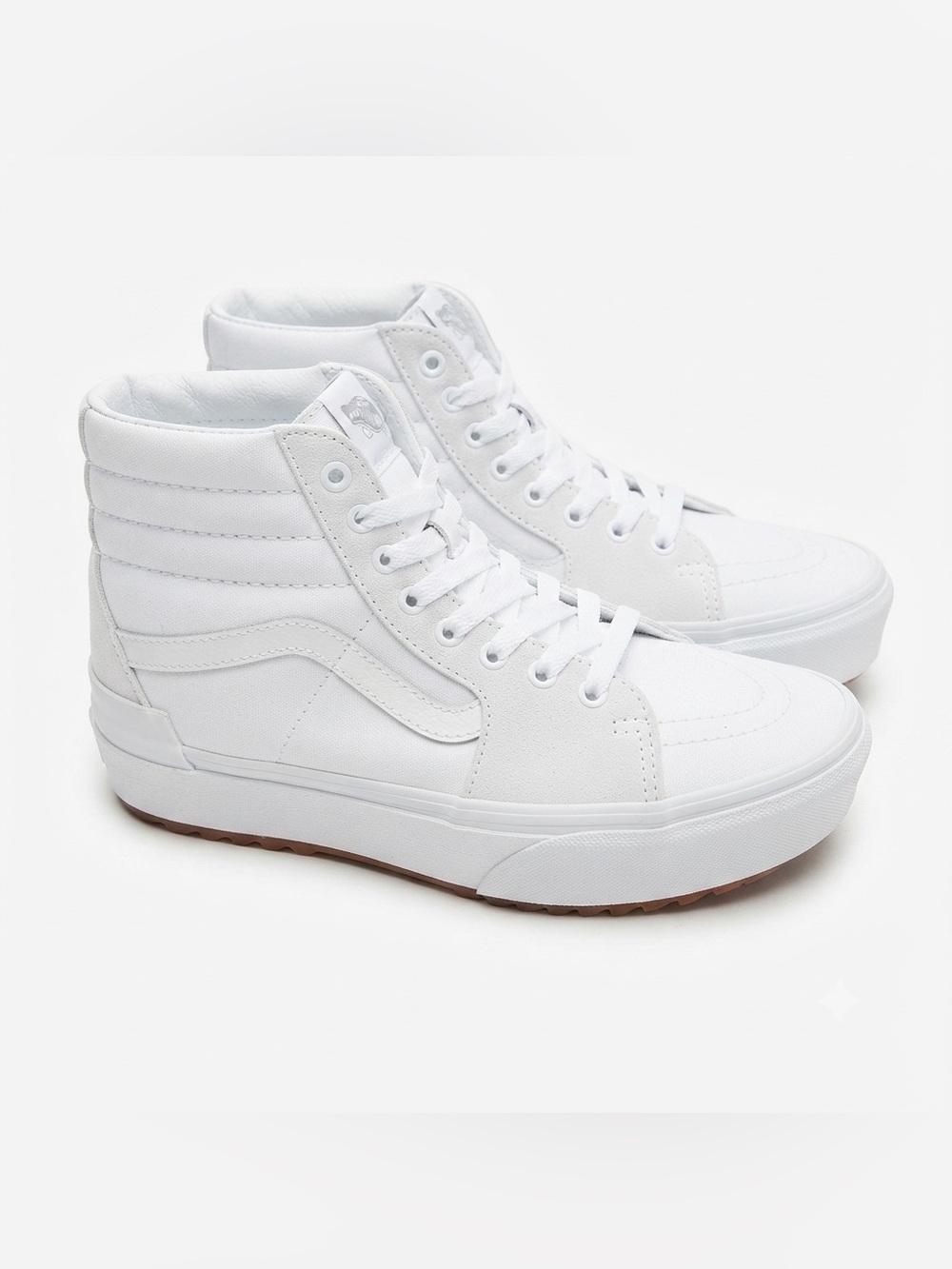 Vans Off The Wall White High-Top Platform Sneakers  Unisex Size 6.5 Women 5 Men